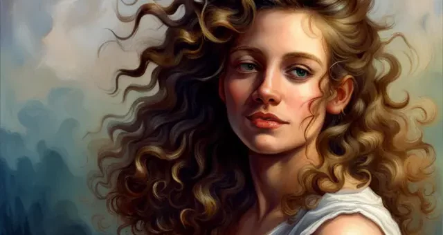 Portrait-dune-jeune-femme-avec-les-cheveux-longs-boucles