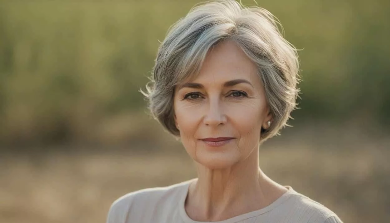 coupe courte dégradée femme 60 ans
