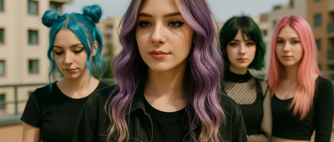 e-girl hairstyle groupe