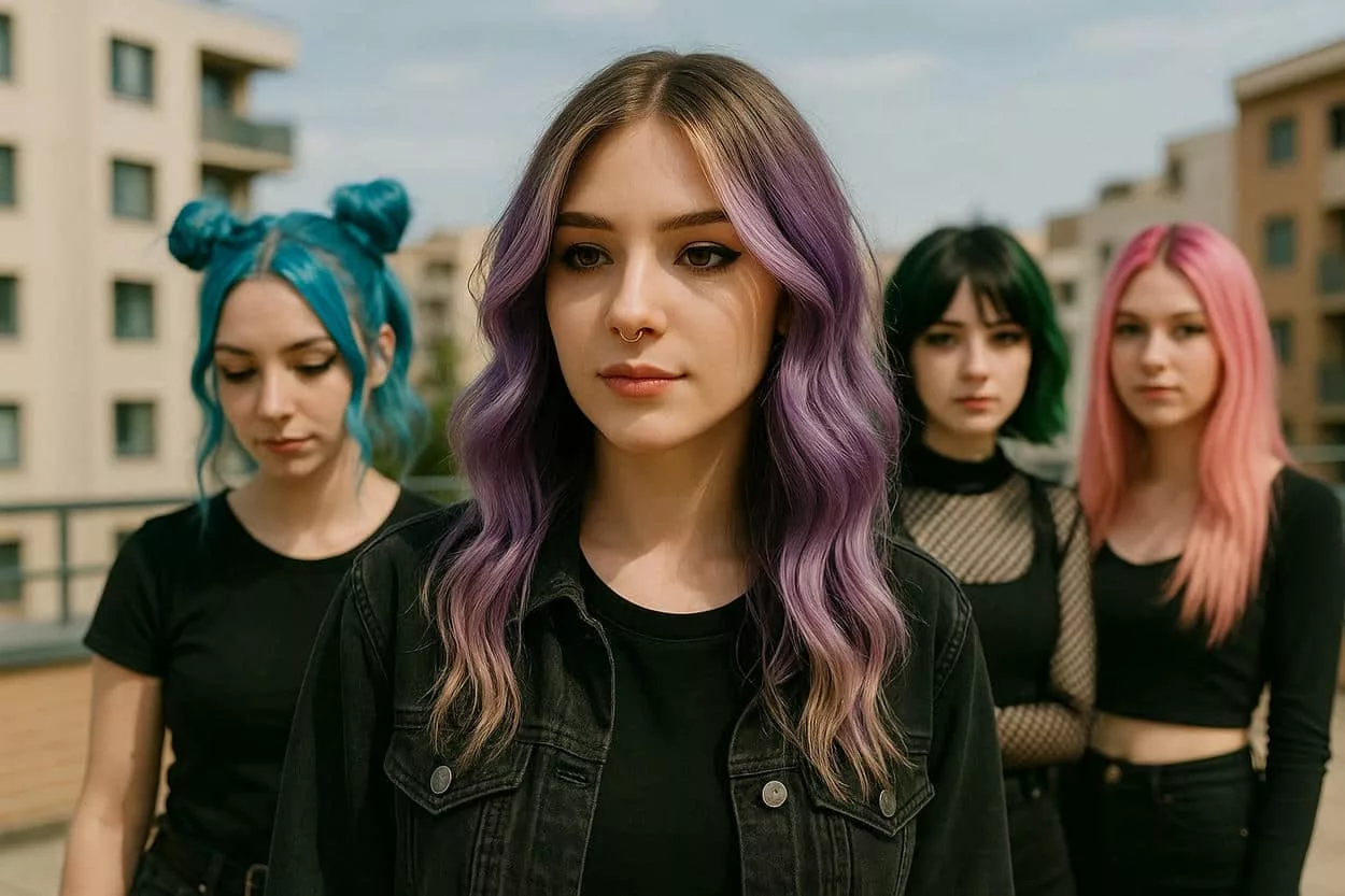 e-girl hairstyle groupe