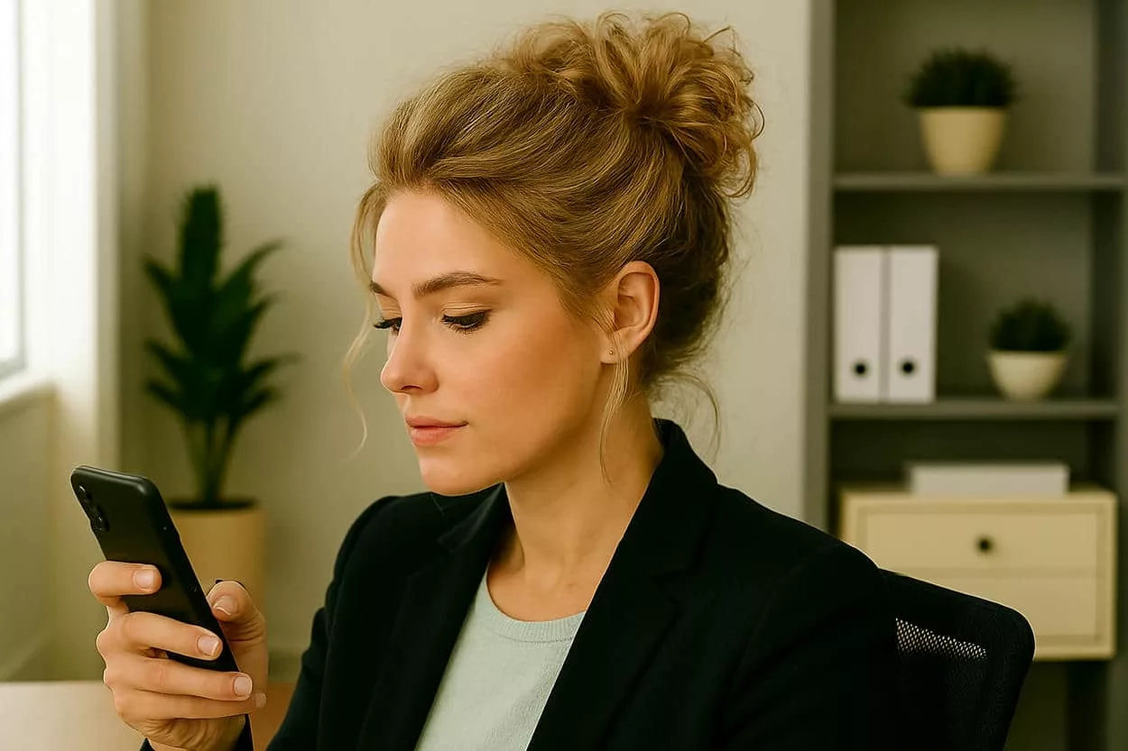 néo-chignon flou bureau