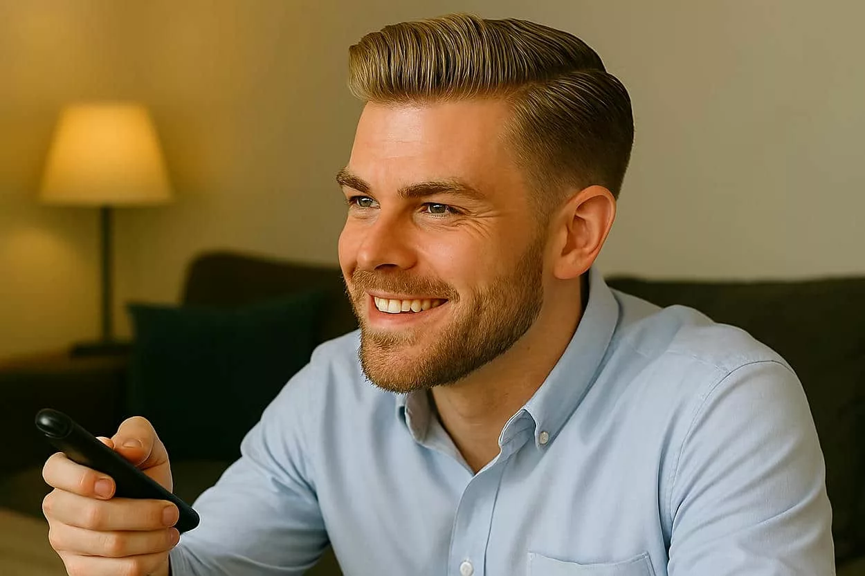 pompadour sculpté