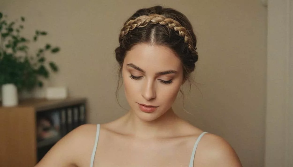 tresse bandeau cheveux attachés