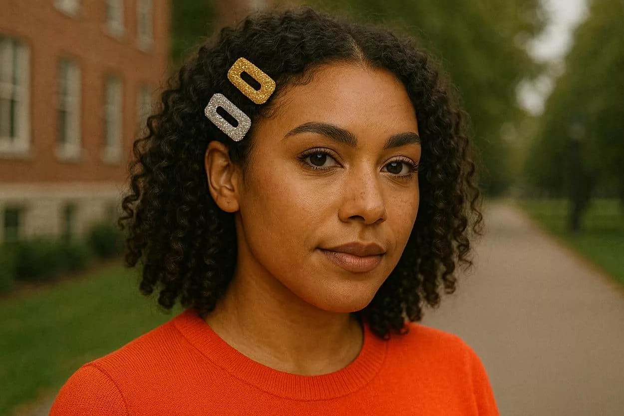 barrettes brillantes cheveux texturés