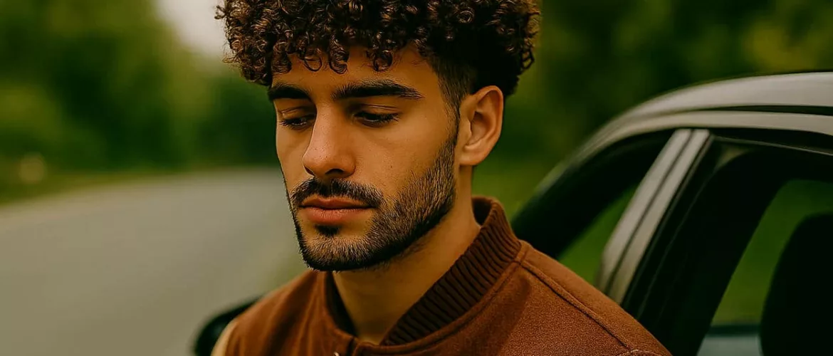 cheveux bouclés homme teddy