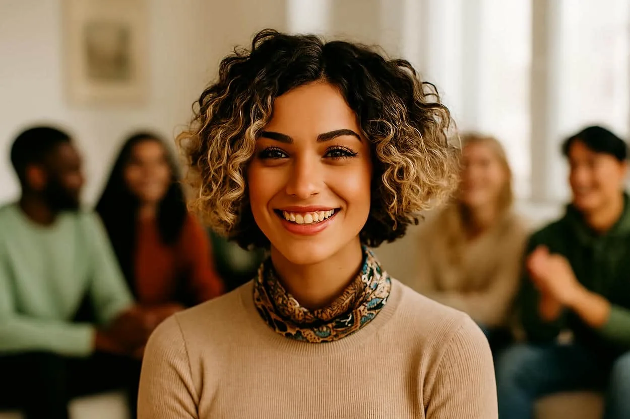 carré italien bouclé cheveux balayés carré italien bouclé cheveux balayés
