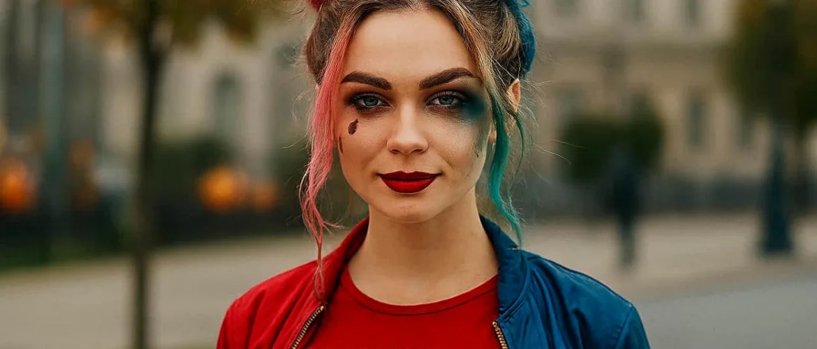 harley quinn double chignon halloween