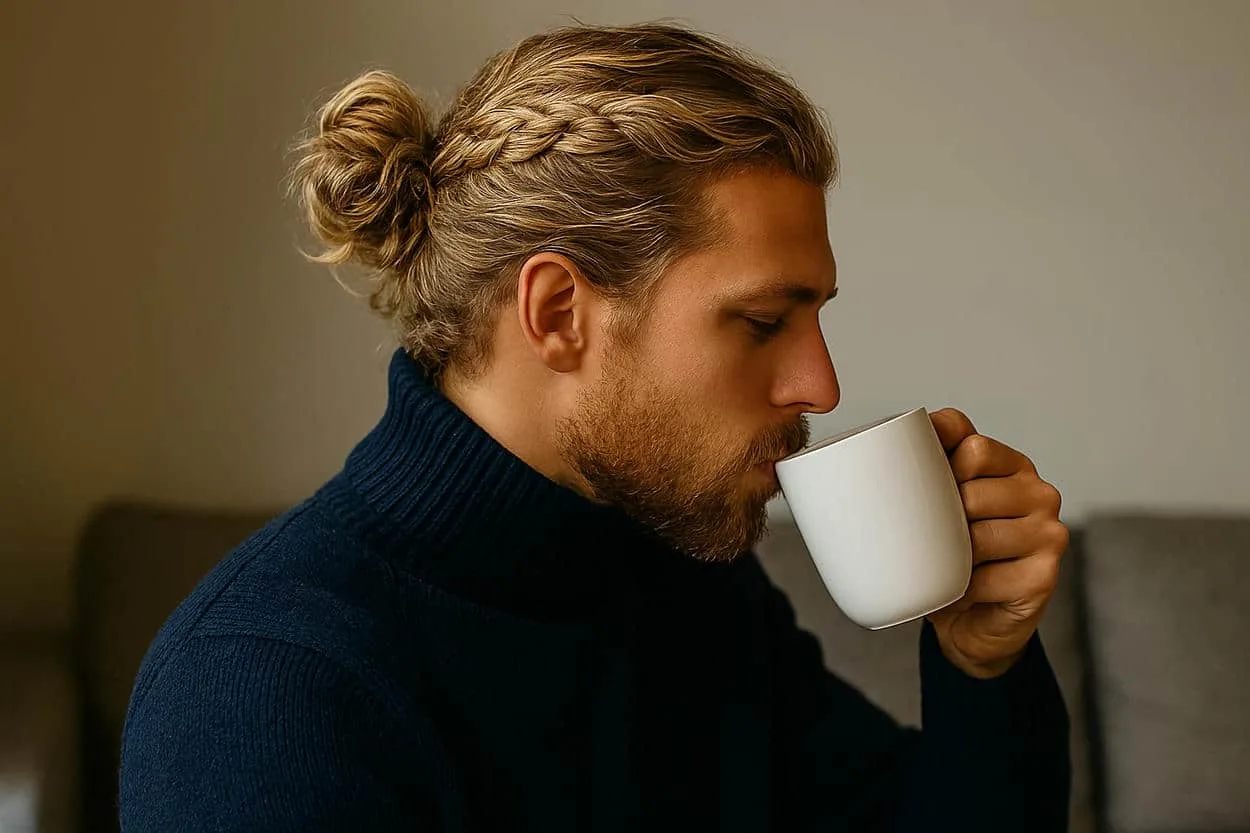 man bun avec tresses man bun avec tresses