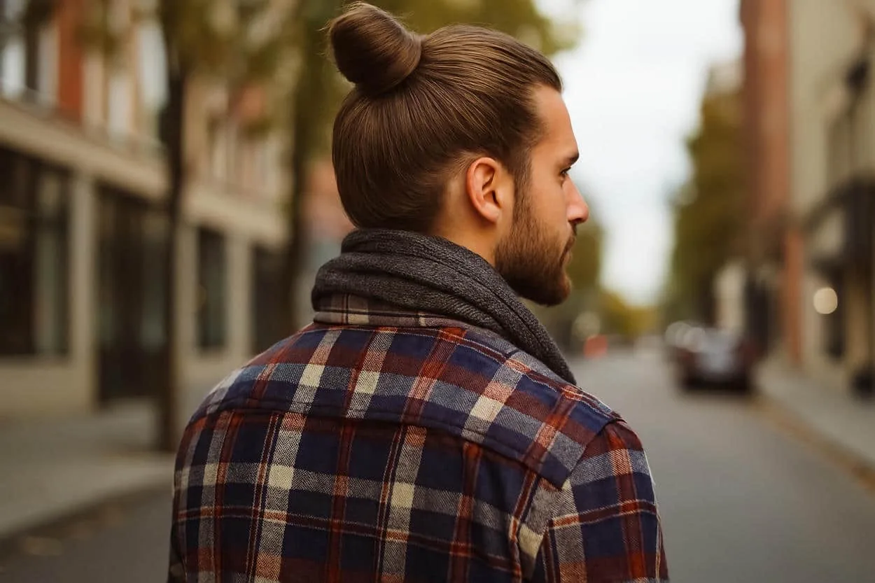 man bun lisse