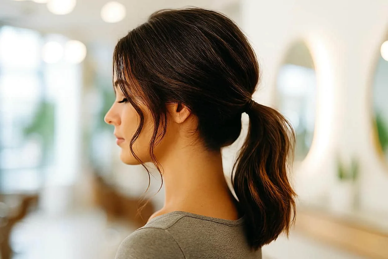 ponytail décontracté cheveux ondulés ponytail décontracté cheveux ondulés
