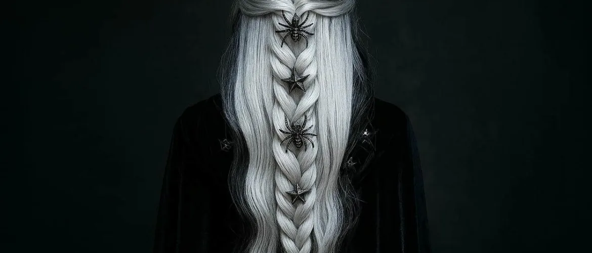 tresse blanche halloween