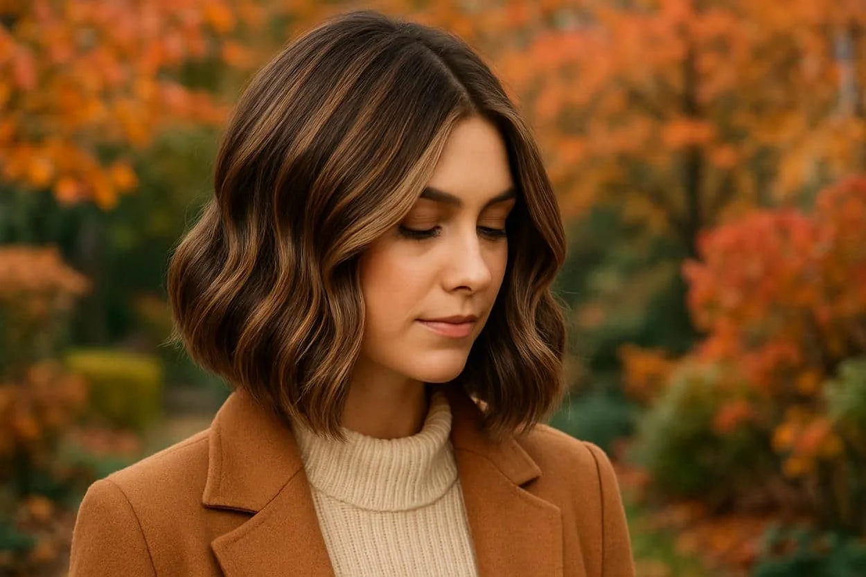 balayage châtain coupe carré