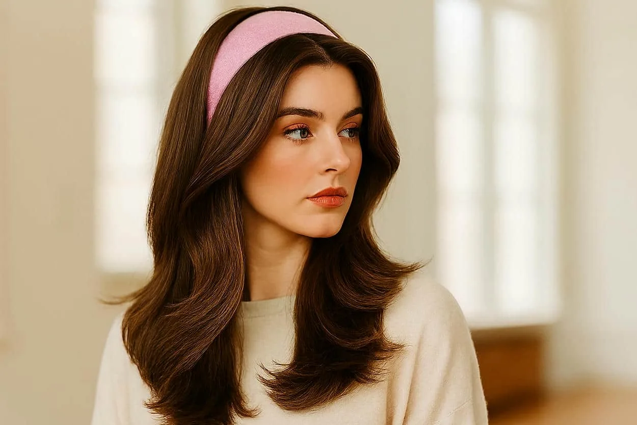 coupe papillon cheveux longs avec accessoires