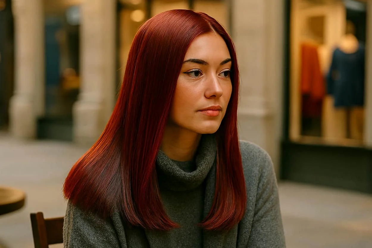 effet glass hair roux intense effet glass hair roux intense