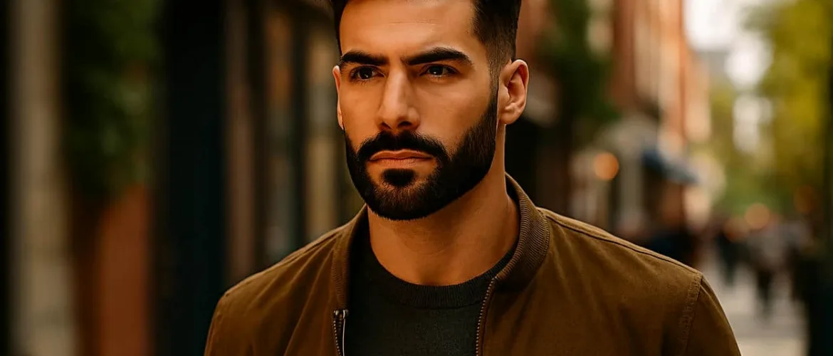 le menton glabre et parfaitement dessiné -rasage automnal