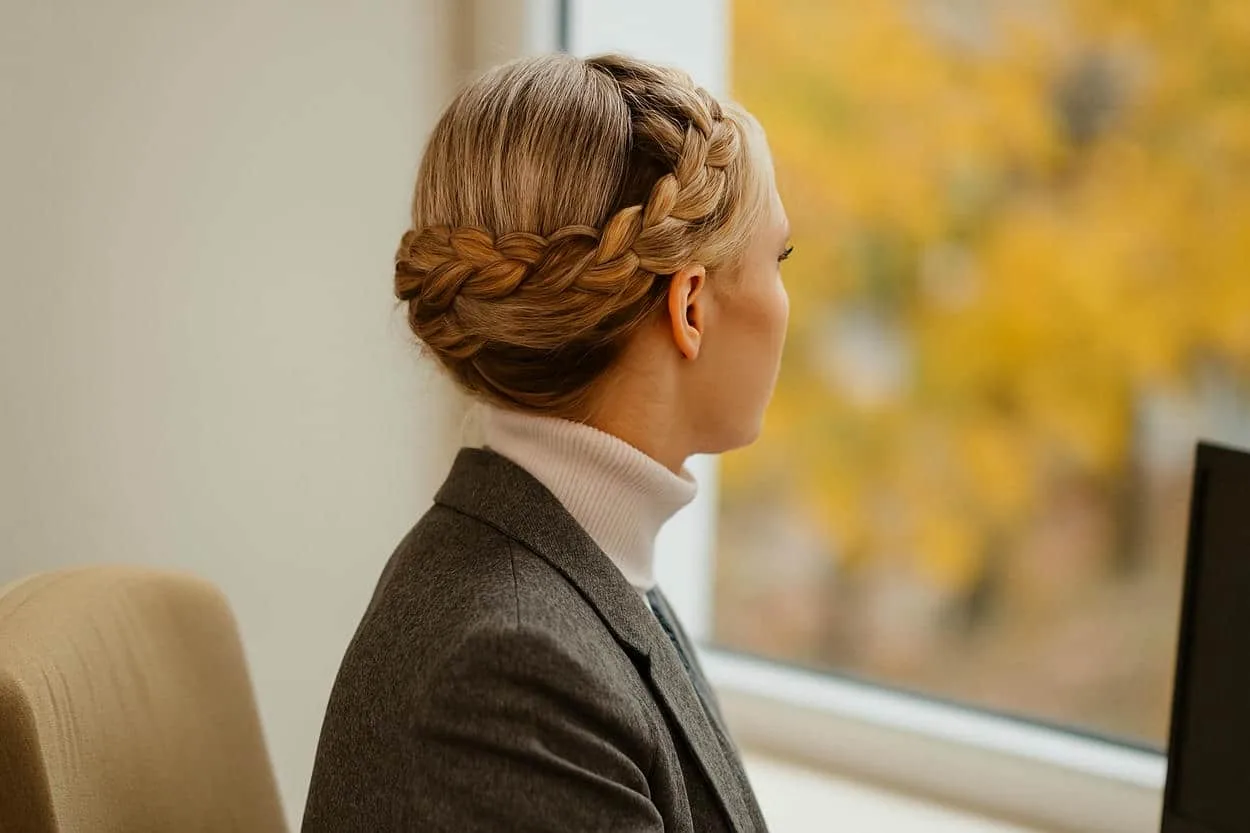 tresses couronne coiffure anti-humidité