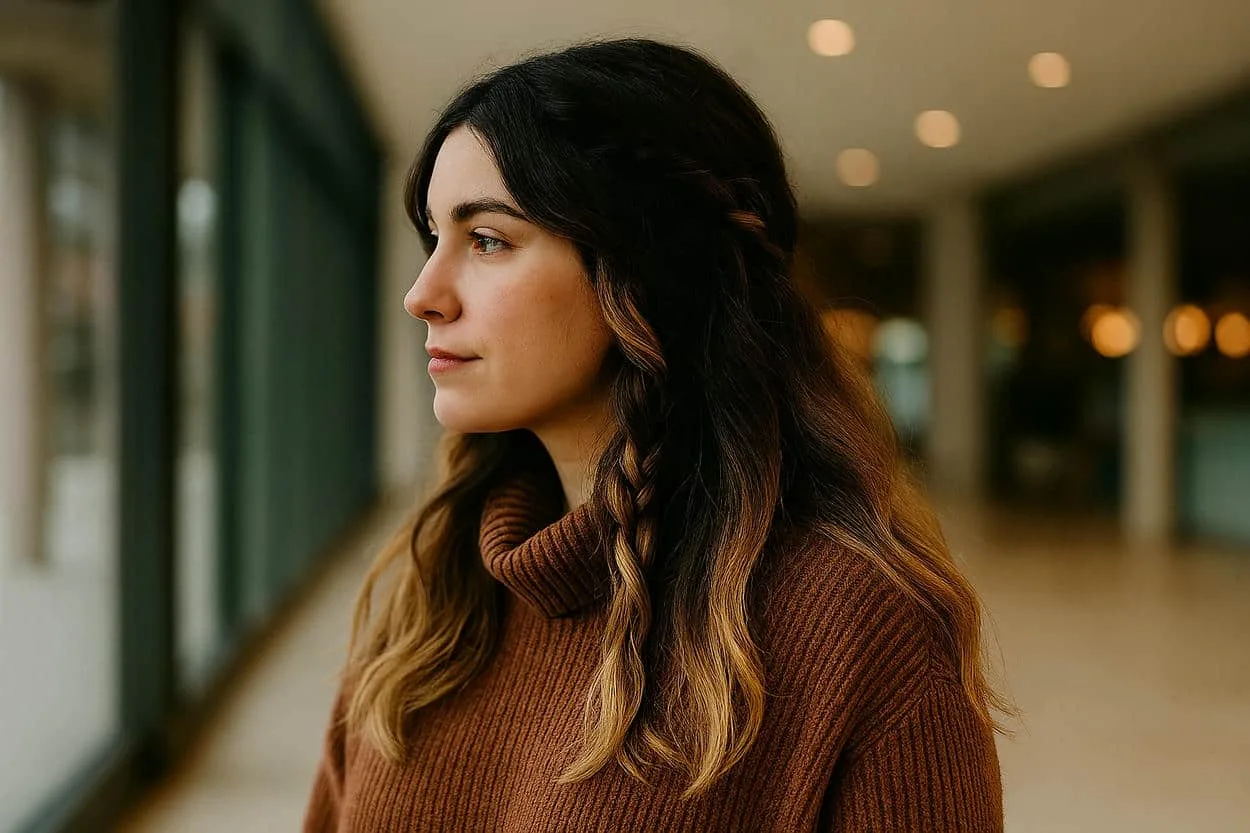 tresses latérales-coupe papillon cheveux longs