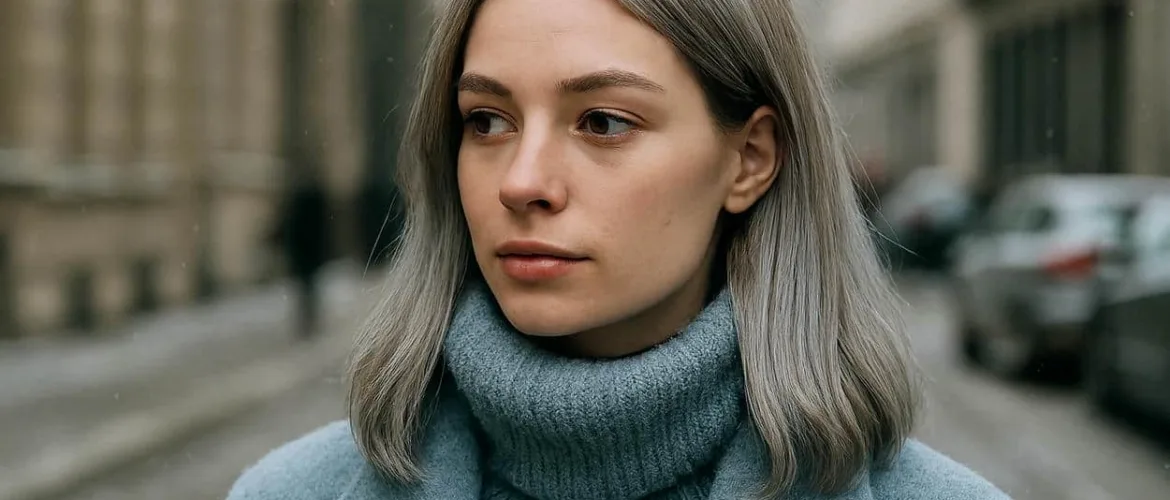 bleu pastel givré gris