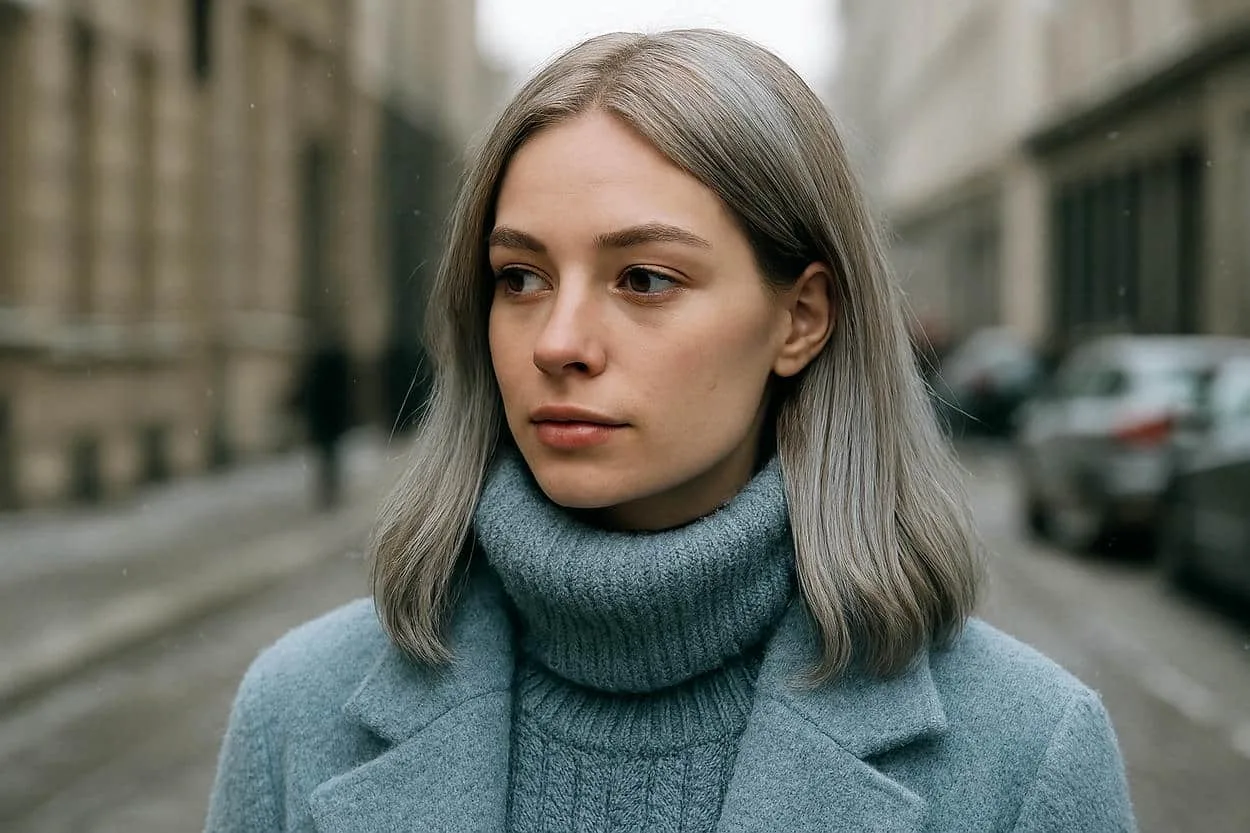 bleu pastel givré gris