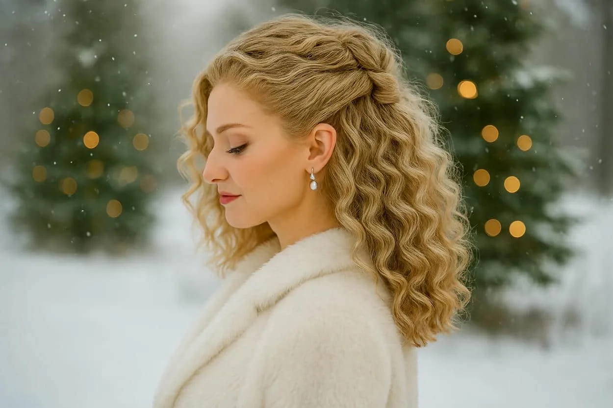 demi-attache bouclée pour le nouvel an