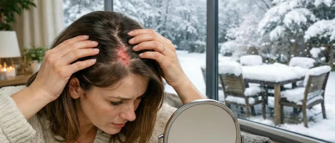 CUIR CHEVELU sensibilisé en hiver