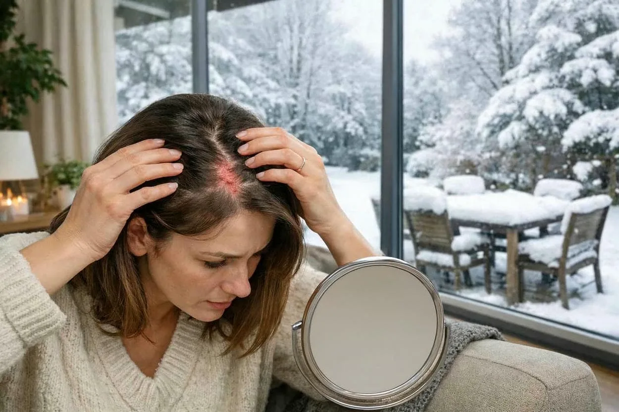 CUIR CHEVELU sensibilisé en hiver