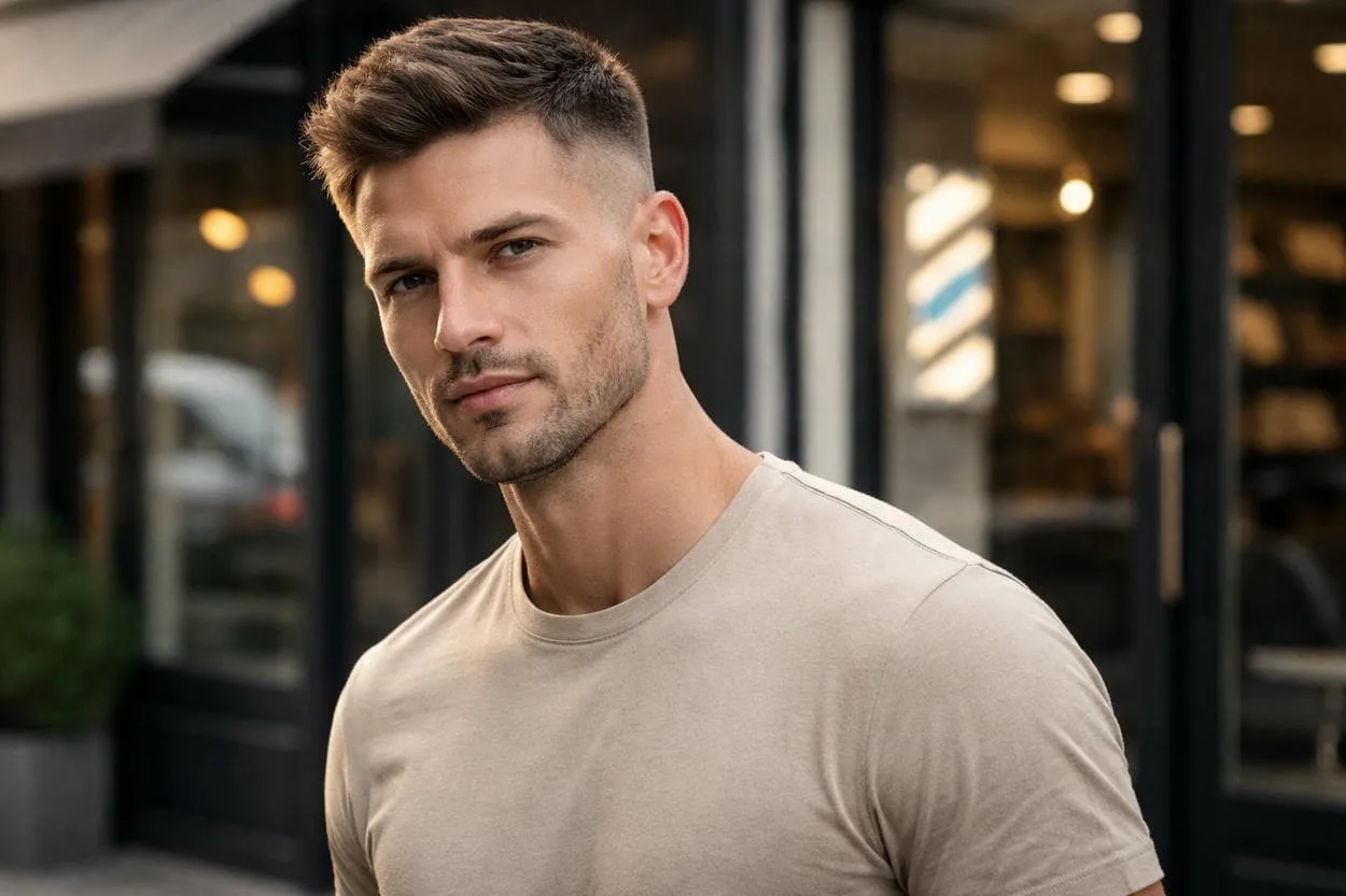 dégradé court homme