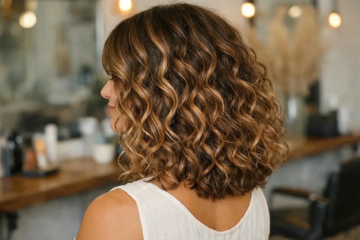 balayage pour cheveux bouclés