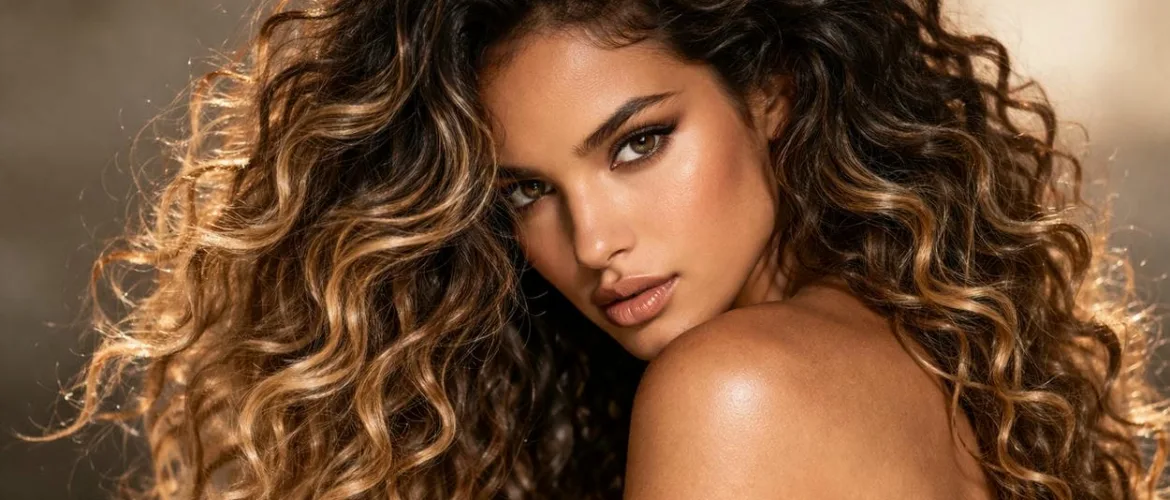 balayage pour cheveux bouclés2