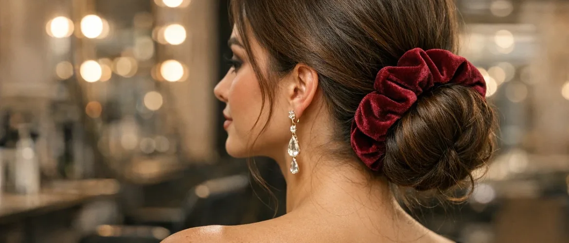 chignon avec scrunchie chic