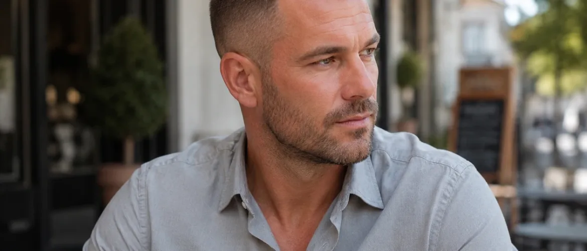 Le crew cut adapté-coupe homme et calvitie