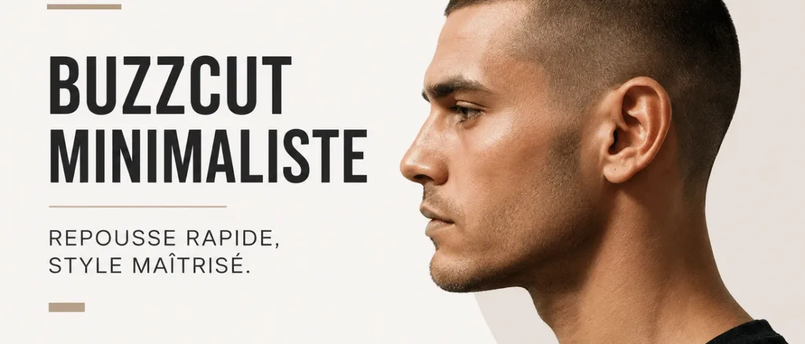 buzzcut minimaliste, repousse rapide style maîtrisé