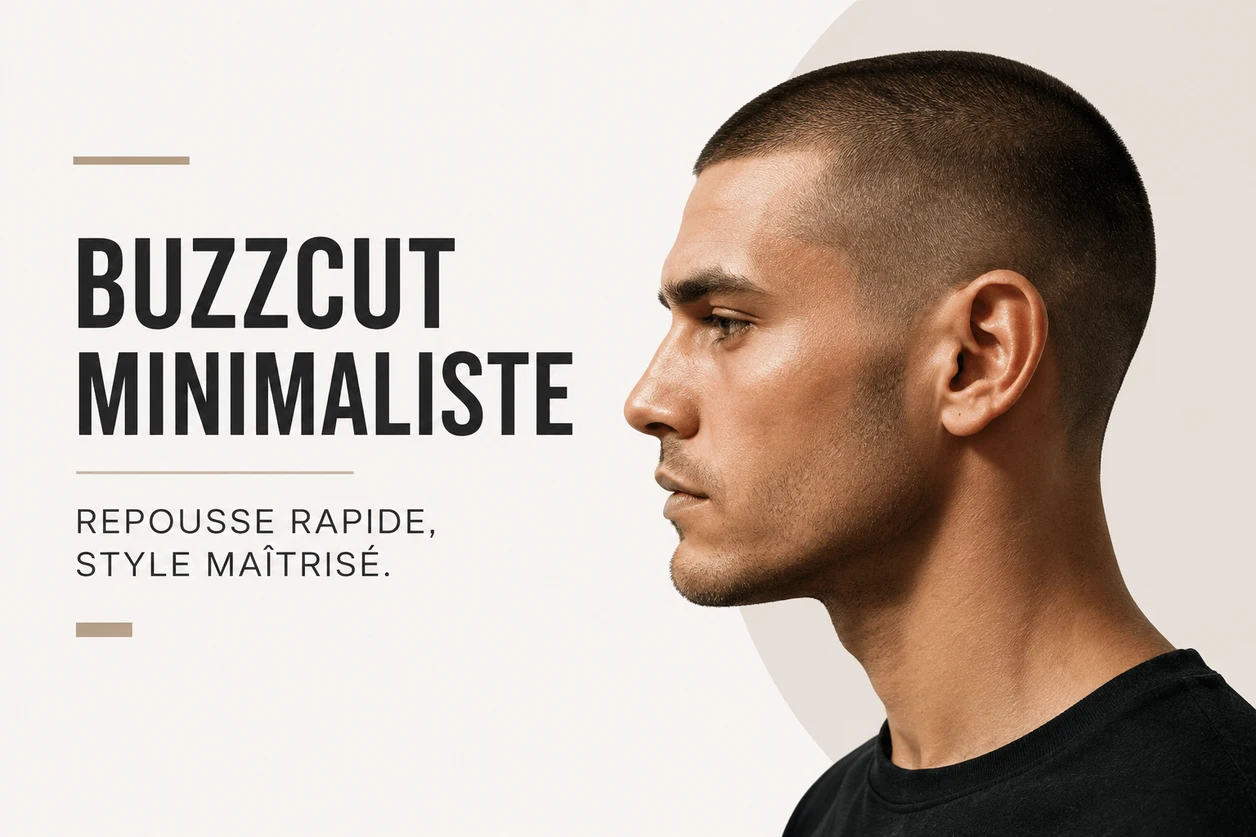 buzzcut minimaliste, repousse rapide style maîtrisé