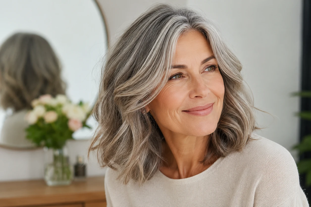 fondu de cheveux blancs
