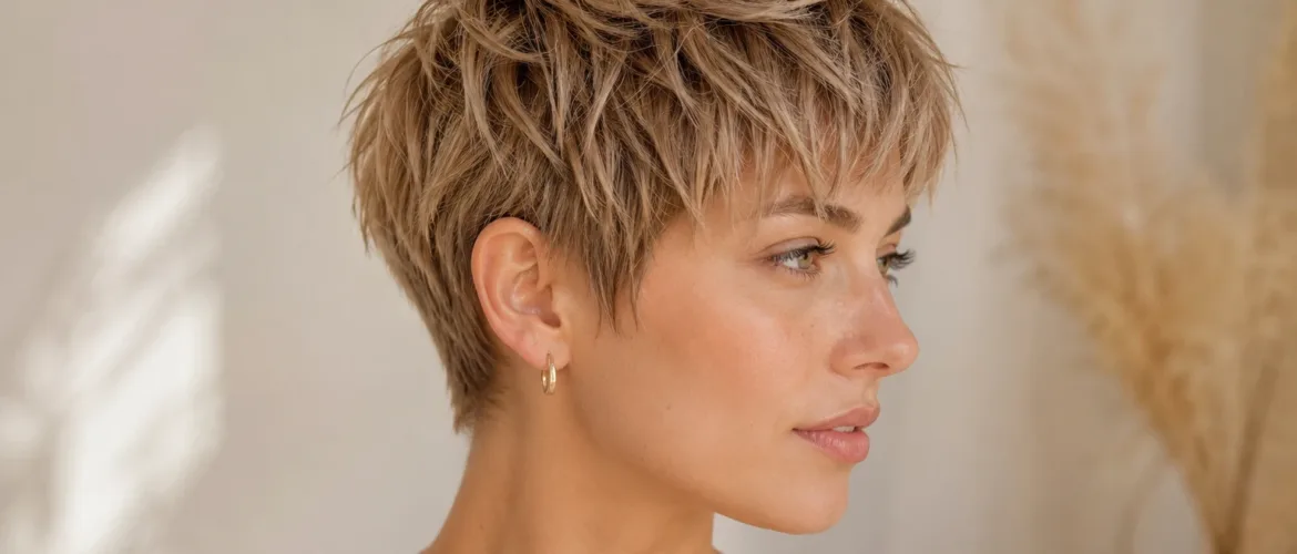 messy look et coupe courte-pixie ultra texturisé
