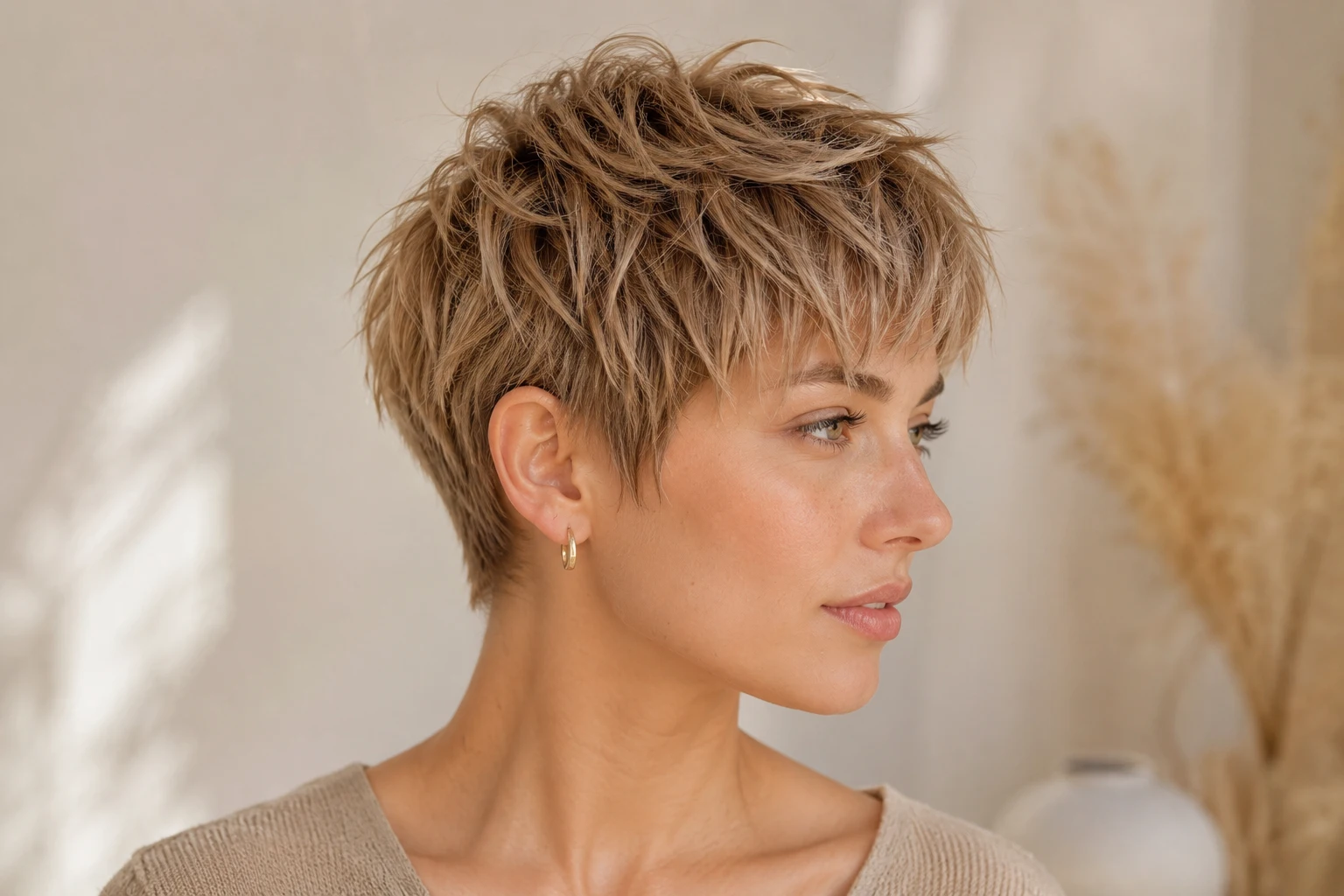 messy look et coupe courte-pixie ultra texturisé