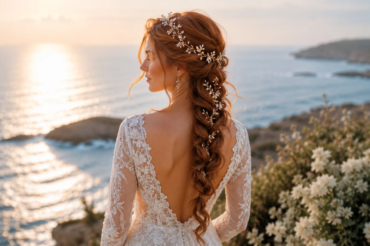 tresses bohèmes diadème fin-coiffures mariage 2026