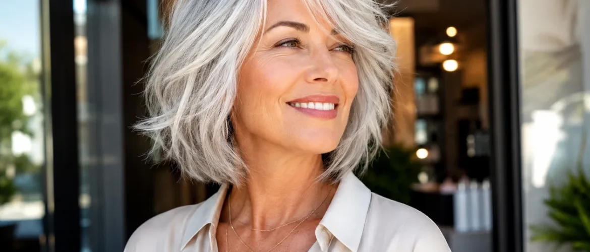 Cheveux blancs femme