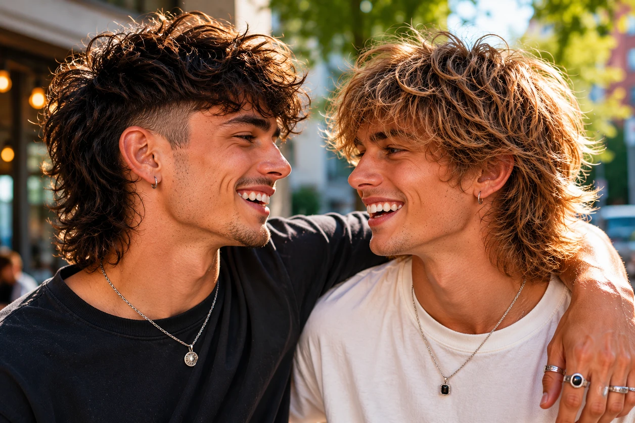 Mulet moderne et coupe loup homme