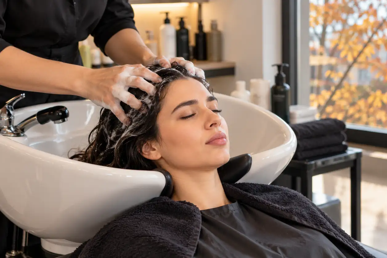 Massage capillaire relaxant au salon(pellicules et cuir chevelu sensible) Massage capillaire relaxant au salon(pellicules et cuir chevelu sensible)